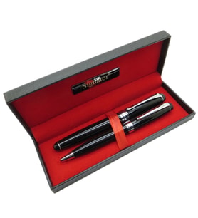 Signator® T485 Siyah Krom Kalem Seti  İsme Özel Kalem  Hediyelik Kalem (Karışık)