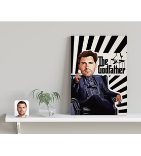 BK Gift Kişiye Özel Godfather Baba Tasarımlı Kanvas Tablo-18