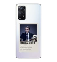 Redmi Note 11 Pro Uyumlu Hannibal Lecter Minimalist Poster Desenli Şeffaf Telefon Kılıfı