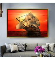 Altın Çerçeveli dekoratif tablo l725 (Gold)