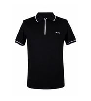 Trender Beyaz Çizgili Siyah Erkek T-Shirt 7377