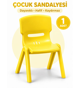 Beylini Çocuk Sandalyesi Anaokulu Kreş Kurs Mini Tabure Dayanıklı Rahat Plastik