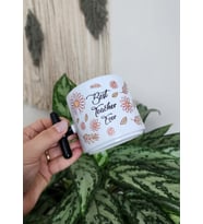 Öğretmenler İçin Renkli Papatya Desenli Best Teacher Ever Yazılı Porselen T Kupa Bardak Latte Fincan