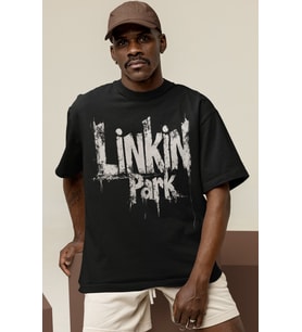Tasarım Linkin Park Rock Metal Müzik Grubu Baskılı Unisex Oversize Tişört