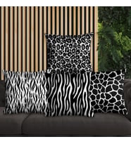 eJOYA Zebra Ve Leopar Desenli 4'lü Yastık İçi Ve Kırlent Kılıfı 45cm 113852