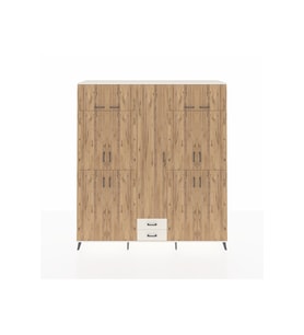 Hyperion Dolap 10 Raflı 2 Çekmeceli 4 Askılı 220x44x243 Aytaşı-Çam/Aytaşı