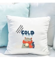 Saten Yastık Kılıfı 50x50 cm – “Sen Kimin Hırkını Arkadaşı Olduğumu Bilmiyor musun COLD” Baskılı Dekoratif Kırlent Kılıfı (İçi Boş)