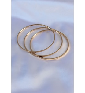 316L Çelik Gold Renk Ajda Model Kadın 65 mm Bilezik 5886 - SSSSSS6154-2075