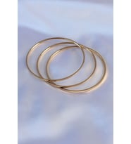 316L Çelik Gold Renk Ajda Model Kadın 65 mm Bilezik 5886 - SSSSSS6154-2075