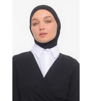 Kadın Plise Gömlek Yaka Hazır Tesettür İç Boyunluk Yakalık (Beyaz)