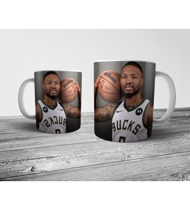 Pixxa Damian Lillard -  Milwaukee Bucks - NBA Kupa Bardak Model 1