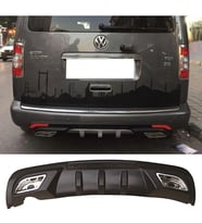 Vw Caddy Difüzör Difizör Siyah + Kare Egzoz Görünüm C Tip