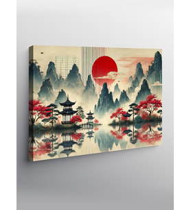Kanvas Tablo Japon Dağ Sanatı