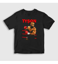 Presmono Unisex Çocuk Siyah Punch Mike Tyson T-Shirt 158262tt