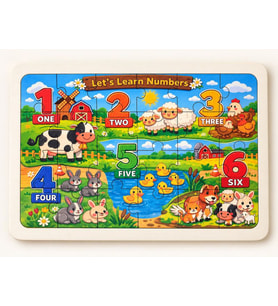 Sayılar (İngilizce) - 24 Parça Ahşap Puzzle