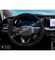 Ford Transit Connect Dikme Direksiyon Kılıfı Alcantara Süet Monza Black Trend-Deluxe 2022-2026