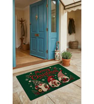 Valerine Life Kapı Önü Paspası 45x70cm iç Dış Mekan Yeni Yıl Ürünleri Noel Süsleri Yılbaşı Cüceleri