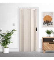 Faran Dekorasyon 115 x 230 Beyaz Renk Camsız Pvc Akordiyon Katlanır Kapı - FRNAKMODEL-123