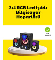 Mey İthalat® 2.1 Usb Bağlantılı Oyun Hoparlörü Renkli Led Işıklı
