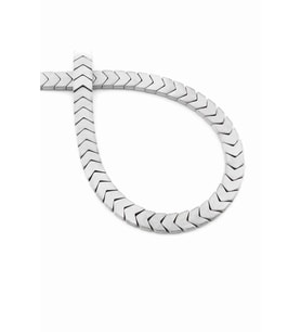 Hematit Doğal Taş Mat Açık Gri Çavuş Kesim 6x3mm Dizi [AA]