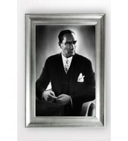 Gümüş Çerçeveli Atatürk Tablo cv1002