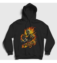 Presmono Unisex Siyah Ghost Rider Hediye Motorcu Motorsiklet Kapüşonlu Sweatshirt 508873tt