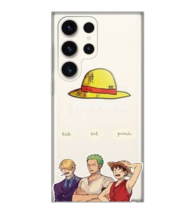 Samsung Galaxy S23 ULTRA Uyumlu One Piece Karakterler Tasarımlı Şeffaf Telefon Kılıfı