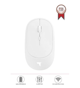 Torima TM-16 Beyaz Kablosuz Çift Modlu Sessiz Mouse Fare