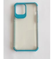 İphone 12 Pro Max Silikon Renkli Köşe Kamera Korumalı Lazer Kılıf (Altın / Dore)
