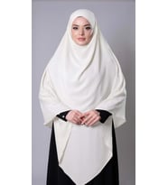 Krem Pratik Hazır Geçmeli Tesettür Eşarp Medine İpeği Bağcıklı Sufle Hijab 2301_40