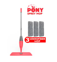 3'lü Mikrofiber Sprey Mop Seti – Temizlik Kolaylığı ve Hızlı Sonuç