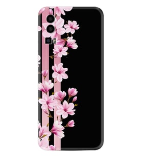 General Mobile Gm 23 Kılıf Resimli Desenli Baskılı Silikon Pink Flowers 3 1393