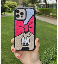 Minnie Punch İşlemeli Telefon Kılıfı