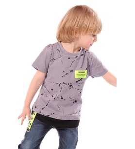 Toontoy Erkek Çocuk Baskılı Tişört (Gri)