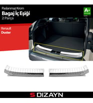 S-Dizayn Renault Duster Krom Bagaj İç Eşiği 2 Prç. 2024 Üzeri A+ Kalite