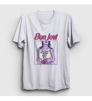 Presmono Unisex Beyaz Wet Bon Jovi T-Shirt 389553tt
