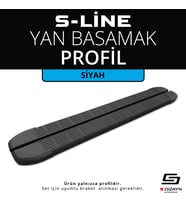 S-Dizayn S-Line Siyah Yan Basamak Profil 183 Cm Etekli 36lık
