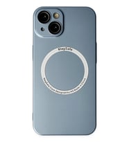 Durukar® iPhone 14 Plus Kılıf Jack Magneticsafe Lens Silikon - Sierra Blue
