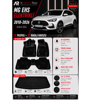 MG EHS ELEKTRİKLİ 2018-2026 Araca Özel 3D Paspas + 3D Bagaj Havuzu