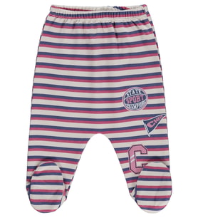 Civil Baby Çizgi Empirme C Baskılı 1-9 AY Tek Alt Bebe - Bej 1-3 Ay (Taş)