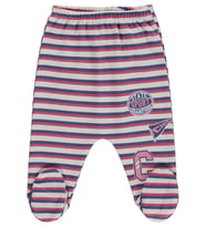 Civil Baby Çizgi Empirme C Baskılı 1-9 AY Tek Alt Bebe - Bej 1-3 Ay (Taş)