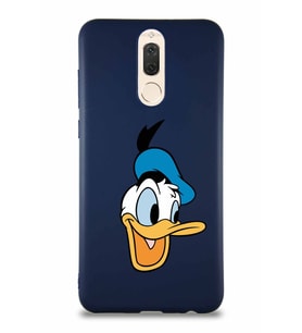 Huawei Mate 10 Lite Soft Premier Kapak Donald Duck-A Tasarımlı Silikon Kılıf - Lacivert (Şeffaf)