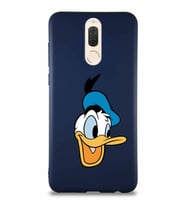 Huawei Mate 10 Lite Soft Premier Kapak Donald Duck-A Tasarımlı Silikon Kılıf - Lacivert (Şeffaf)