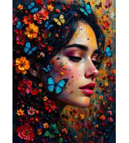 Nova Puzzle 1000 Parça Kelebek ve Çiçeklerin Dansı Puzzle