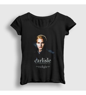 Presmono Kadın Siyah Carlisle Cullen Vampire Twilight T-Shirt 310209tt