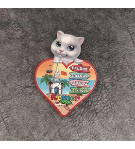 Magnet Kedi Bayrak Caretta Kule Turistik Buzdolabı Süsü Manyetik Mıknatıslı Hediyelik Eşya