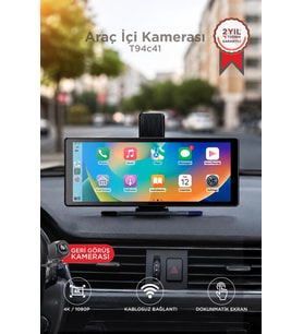 Torima Araç Kamerası Ön Arka Wifi Bluetooth 4K Carplay T94c41