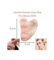 Sertifikalı Pembe Kuvars 1. Sınıf Kalite Gua Sha Doğal Taş Masaj Aleti
