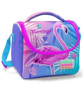 Coral High Mavi Pembe Flamingo Okul Beslenme Çantası - Kız Çocuk