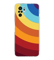 Xiaomi Redmi Note 10S  Kamera Korumalı Kapak Renk Cümbüşü Tasarımlı Şeffaf  Kılıf